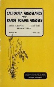 California Grasslands And Range Forage Grasses