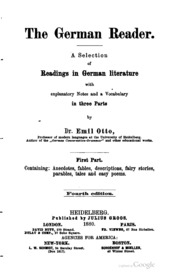 The German Reader: A Selection Of Reading In German Literature With ..., Part 1