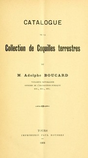 Catalogue De La Collection De Coquilles Terrestres