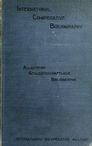 Bibliographie coopérative internationale ..