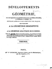 Développements de géométrie: avec des applications à la stabilité des ...