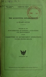 Accounting Establishment: A Staff Study