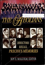Aeolians (The) … Directors Recall Precious Memories