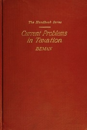 Selected Articles On Current Problems In Taxation