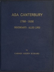 Asa Canterbury, 1788-1856 : Descendants-allied Lines