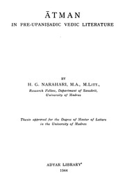 Atman In Pre Upanisadic Vedic Literature