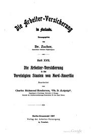 Die Arbeiter-versicherung Im Auslande