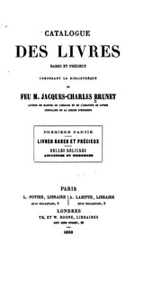 Catalogue des livres rares et précieux