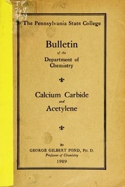 Calcium Carbide And Acetylene