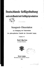 Deutschlands geflügelhaltung und sein handel mit geflügelprodukten ..