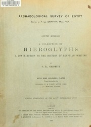 مجموعة من الهيروغليفية: مساهمة في تاريخ الكتابة المصرية