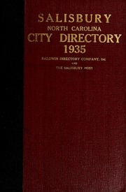 Baldwin's And Post's Salisbury, North Carolina City Directory [1935]