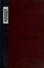 Forster's Animals Of Hudson's Bay