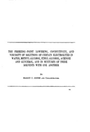 The Freezing-point Lowering, Conductivity, And Viscosity Of Solutions Of ...