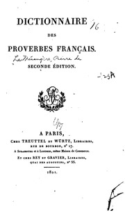 Dictionnaire des proverbes français