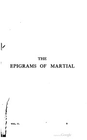 Epigrams, With An English Translation