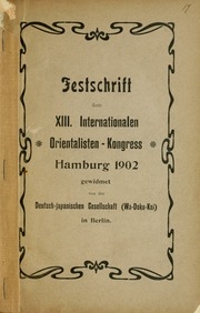 Festschrift Dem Xiii. Internationalen Orientalisten-kongress, Hamburg, 1902