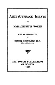 Anti-suffrage Essays