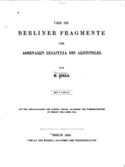 Über die Berliner Fragmente der Athēnaiōn politeia des Aristoteles