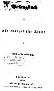 Gesangbuch für die evangelische Kirche in Württemberg