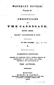Chronicles Of The Canongate. 2d Series. Saint Valentine's Day