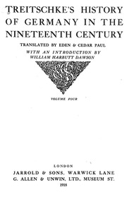 Treitschke's History Of Germany In The Nineteenth Century