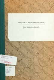 Elogio de D. Manuel Gonzalez Prada
