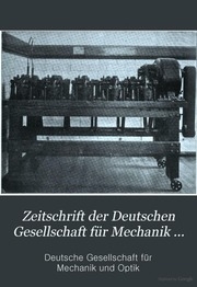 Zeitschrift der Deutschen Gesellschaft für Mechanik und Optik