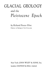 Glacial Geology And The Pleistocene Epoch