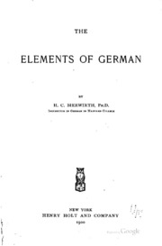 عناصر اللغة الألمانية