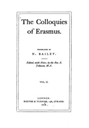 The Colloquies Of Erasmus
