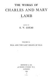 The Works Of Charles And Mary Lamb