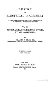 Design Of Electrical Machinery; A Manual For The Use, Primarily, Of Students In Electrical Engineering Courses