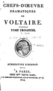 Chefs-d'oeuvre Dramatiques De Voltaire ..