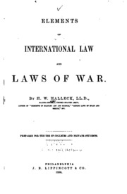 Elements Of International Law And Laws Of War
