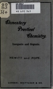 Elementary Practical Chemistry. Inorganic And Organic