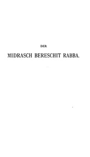 Bibliotheca Rabbinica : eine Sammlung alter Midraschim zum ersten Male ins Deutsche übertragen