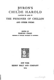 Byron's Childe Harold