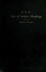 List Of Subject Headings For Use In Dictionary Catalogs