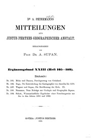 Ergänzungsheft zu Petermann's geogr. Mittheilungen