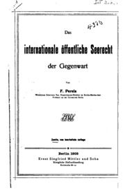 Das internationale öffentliche Seerecht der Gegenwart