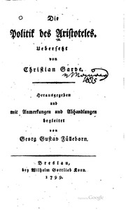 Die Politik Des Aristoteles