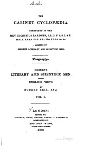 Eminent Literary And Scientific Men. English Poets
