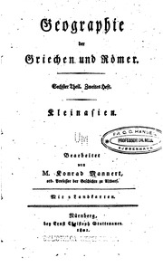 Geographie Der Griechen And Romer;