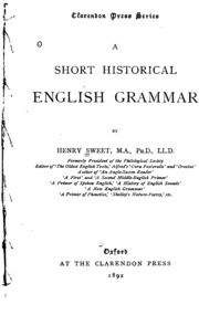 A Short Historical English Grammar