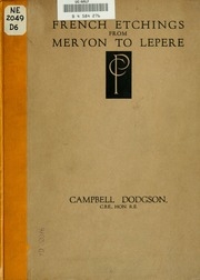 French etching from Meryon to Lepère, being a lecture delivered to the Print Collectors' Club