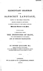 An Elementary Grammar Of The Sanscrit Language