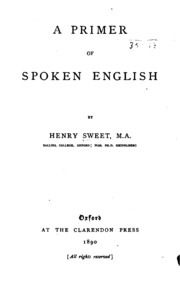 A Primer Of Spoken English