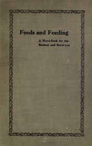 الأعلاف والتغذية: كتيب للطالب والمخزون