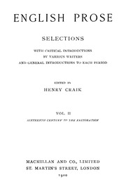 English Prose Vol Ii
